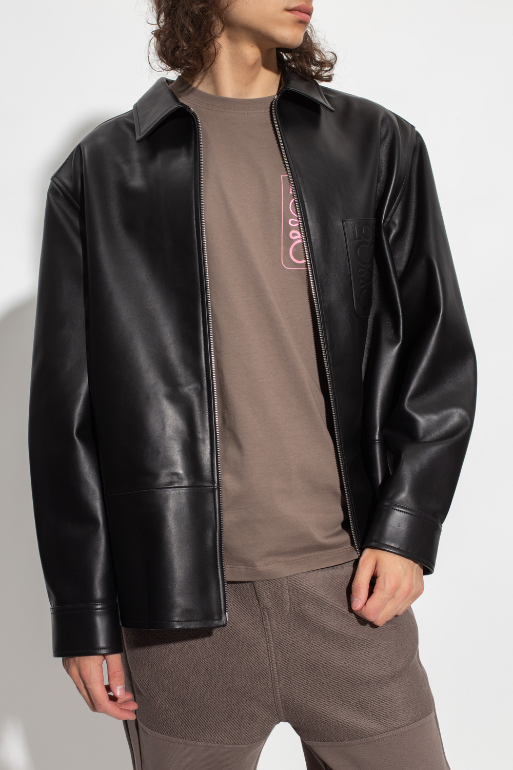 Loewe leather jacket mens sale